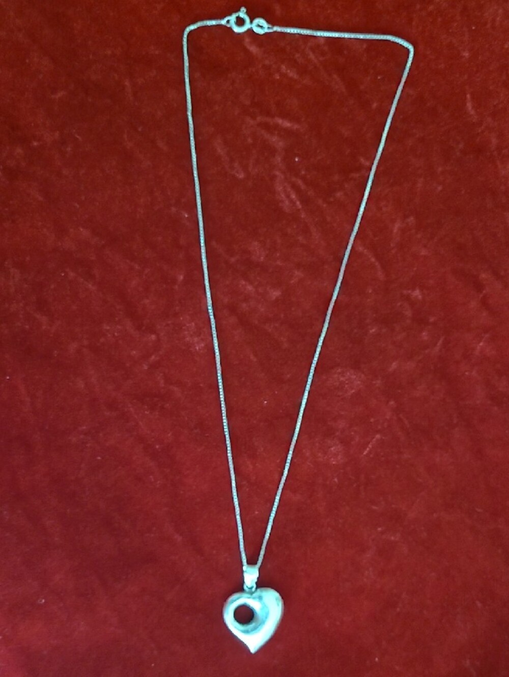 Sterling Silver Heart Necklace - Picture 6 of 11